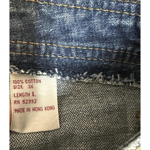 Vintage Jordache Jeans Men's Size 32 X 31 Blue Cotton Denim Boot Cut Hong Kong - Picture 5 of 7